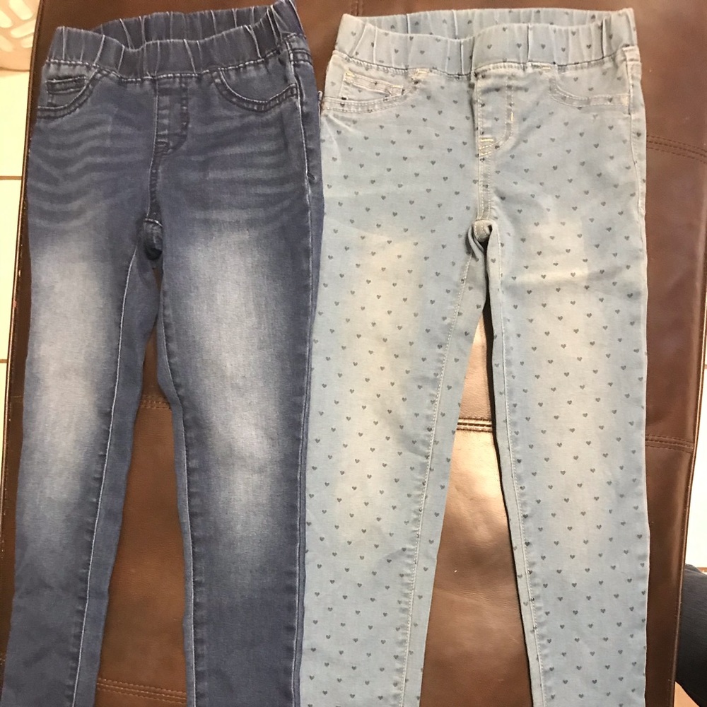2 pairs Cat and jack girls jeggings size 7